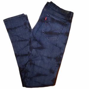 LEVI'S Dark Blue Tie-Dye "Ultra Low Skinny" Jeans